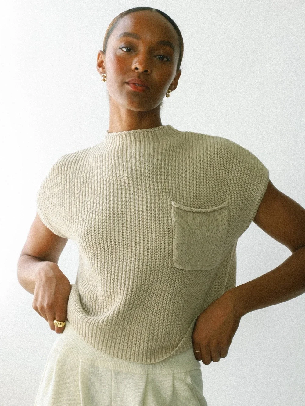 Free People Oatmeal Bone Freya Sweater Set